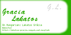 gracia lakatos business card