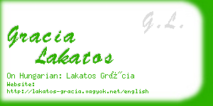 gracia lakatos business card